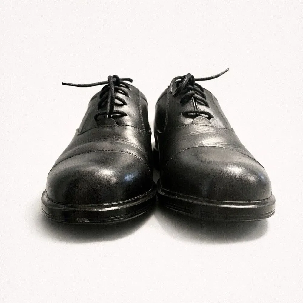 Clarks 1825 Mens Black Leather Cap Toe Oxford Dress Shoes Size 10M Business